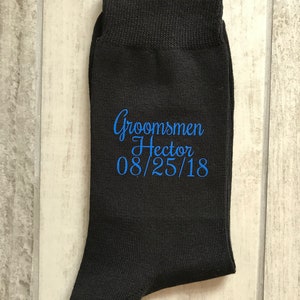 Black groom socks image 6