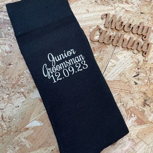 Black junior groomsmen socks