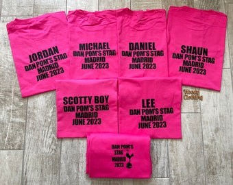 Personalised Stag Party T-Shirts: Groomsmen Bachelor Party Tees