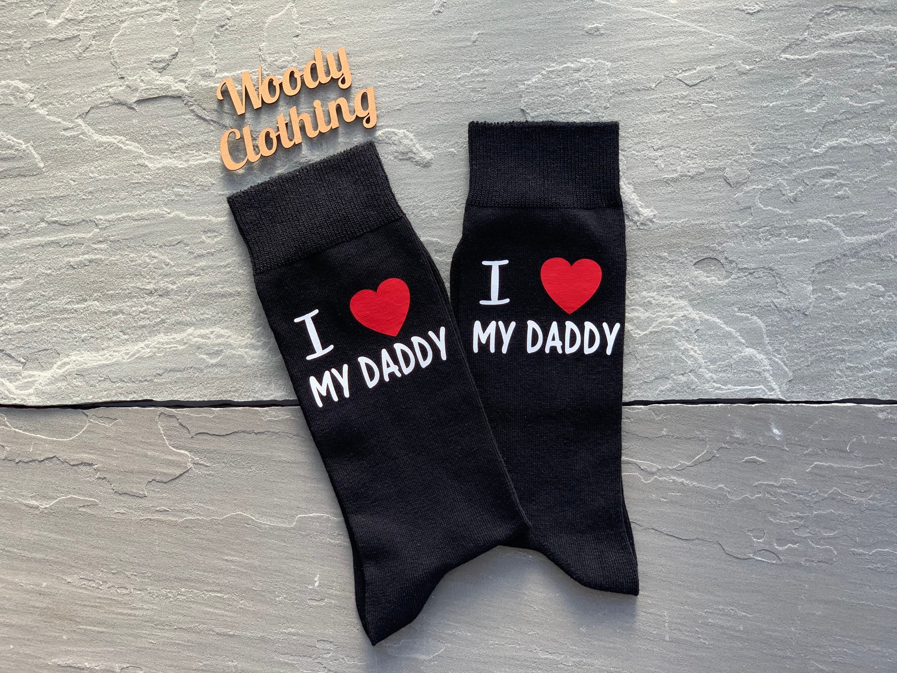 Fathers day socks fathers day gifti love my daddy socksgift Etsy