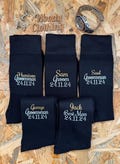 Black Personalised Groomsmen socks 2 colour
