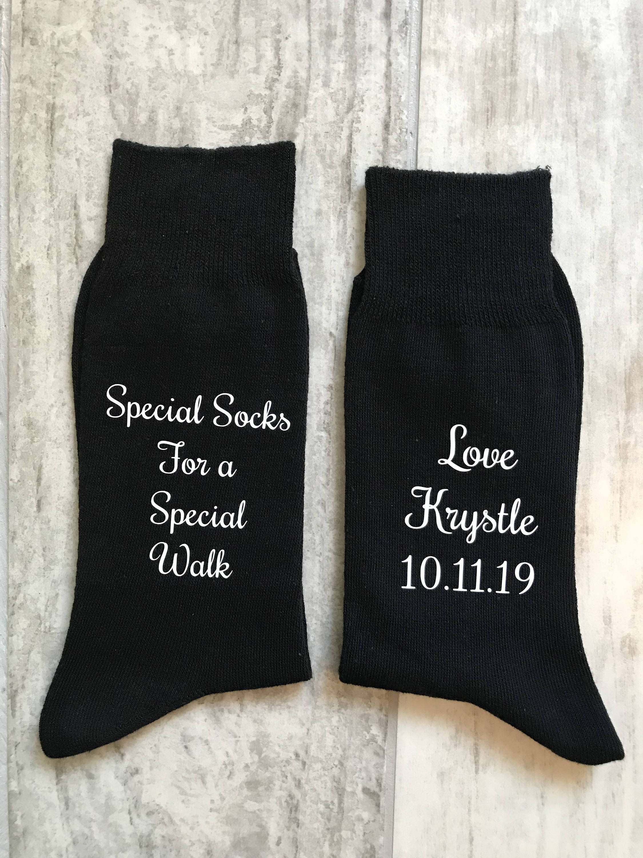Image of Personalised Socks, Groomsmen Groom Best Man Father Of The Bride Purple For A Special Walk Gift