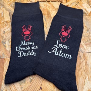 Personalised reindeer christmas socks