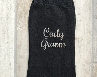 Groom socks, groomsmen socks, personalised socks, groom gift, usher socks, best man socks, father of the bride socks, wedding gift, gift