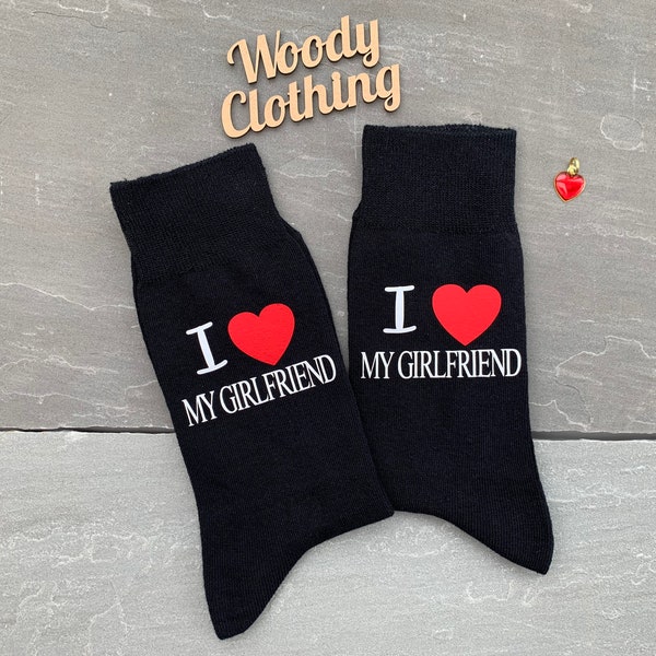 Valentines day socks,boyfriend gift,i love my girlfriend socks,gift from boyfriend,gift from girlfriend,pride socks,novelty,valentines gift