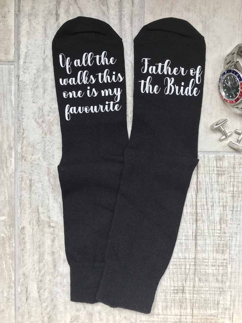 Father of the bride socks special socks for a special walk | Etsy