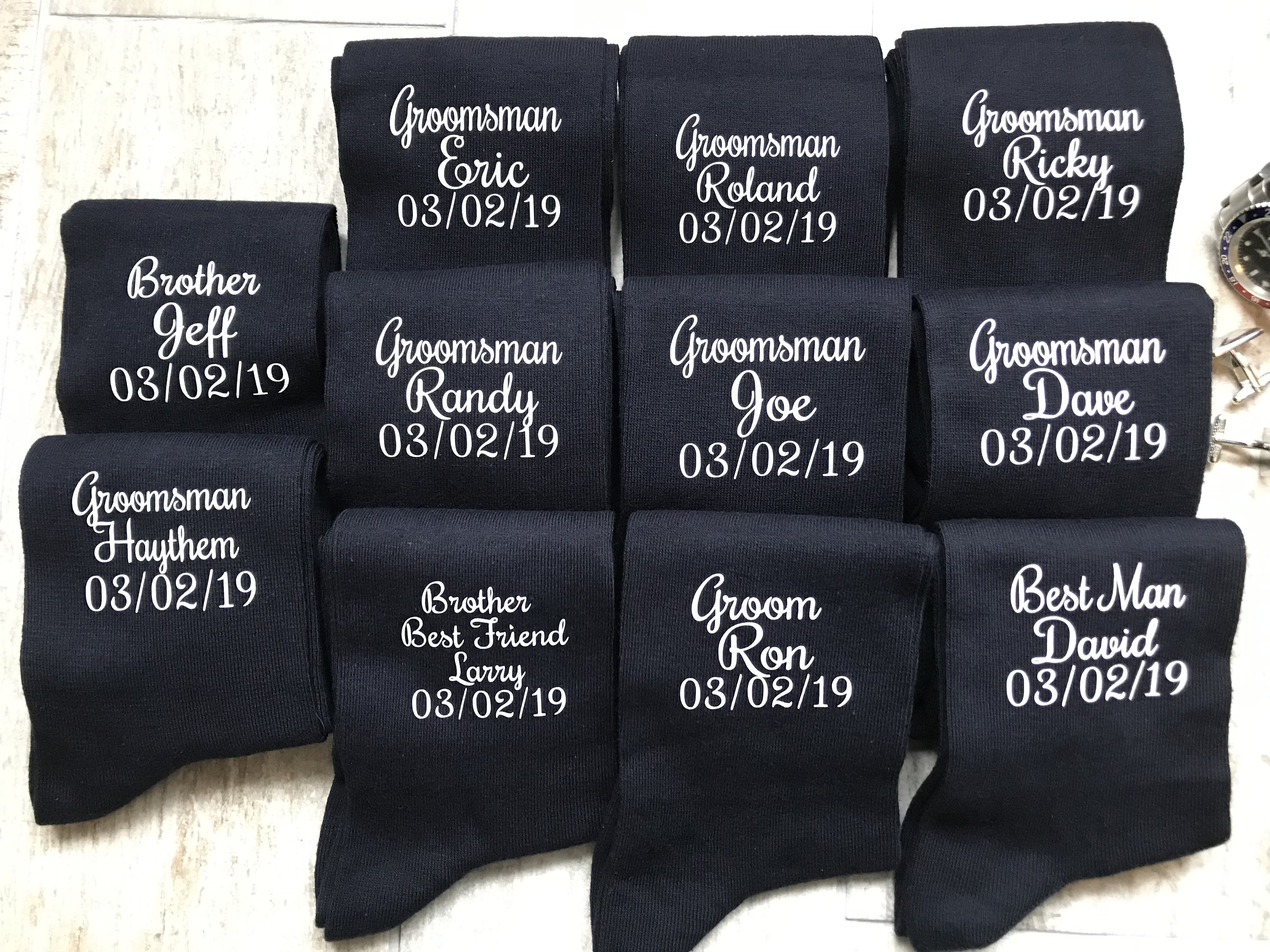 Image of Navy Best Man Socks