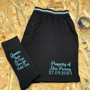 Groom boxers & socks, groom gift, personalised groom gift, groom boxers personalised, groom socks personalied