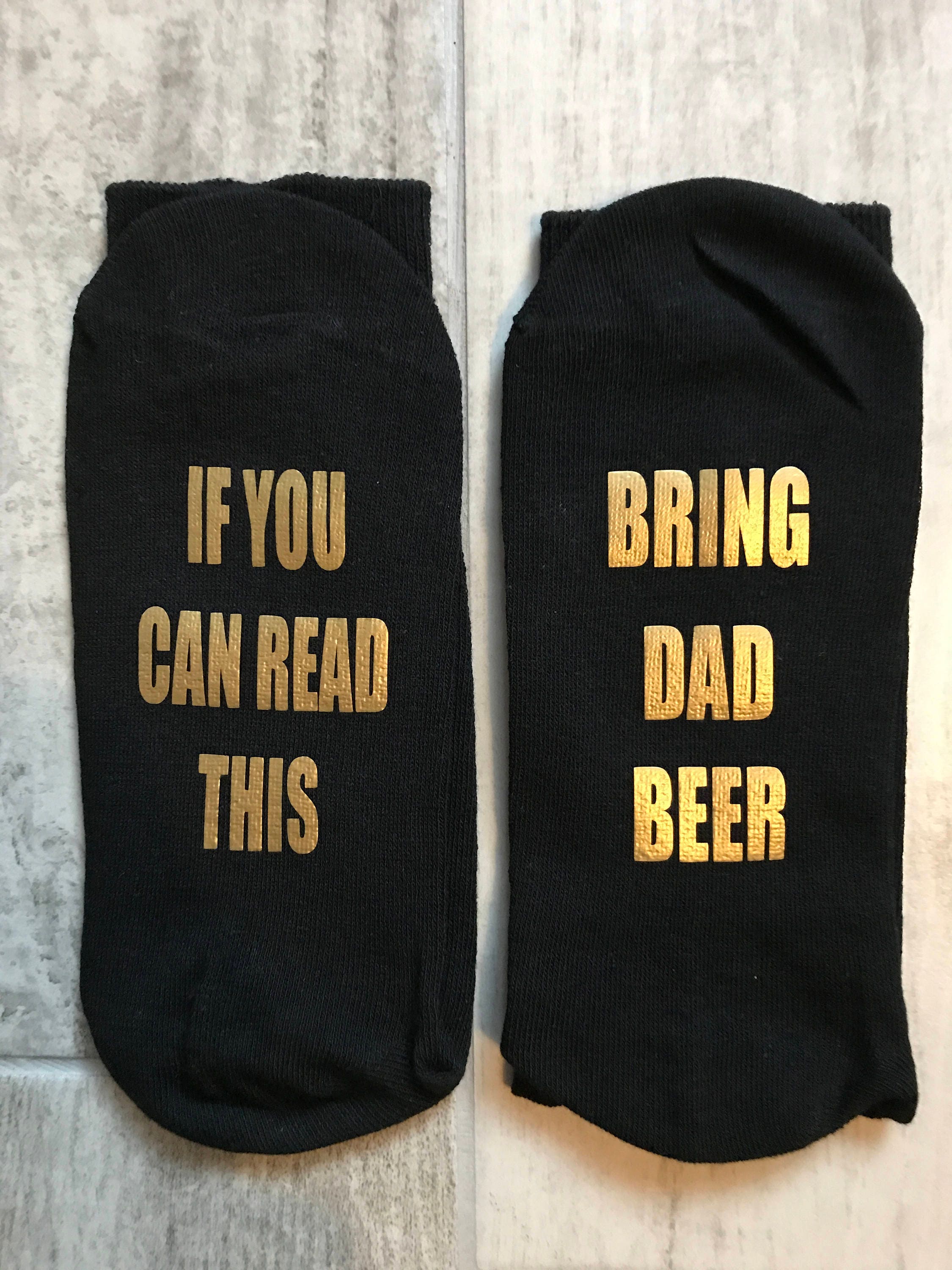 Image of Fathers Day, Day Gift, Mens Socks, If You Can Read This Bring Me Beer Personalised Dad, Daddy