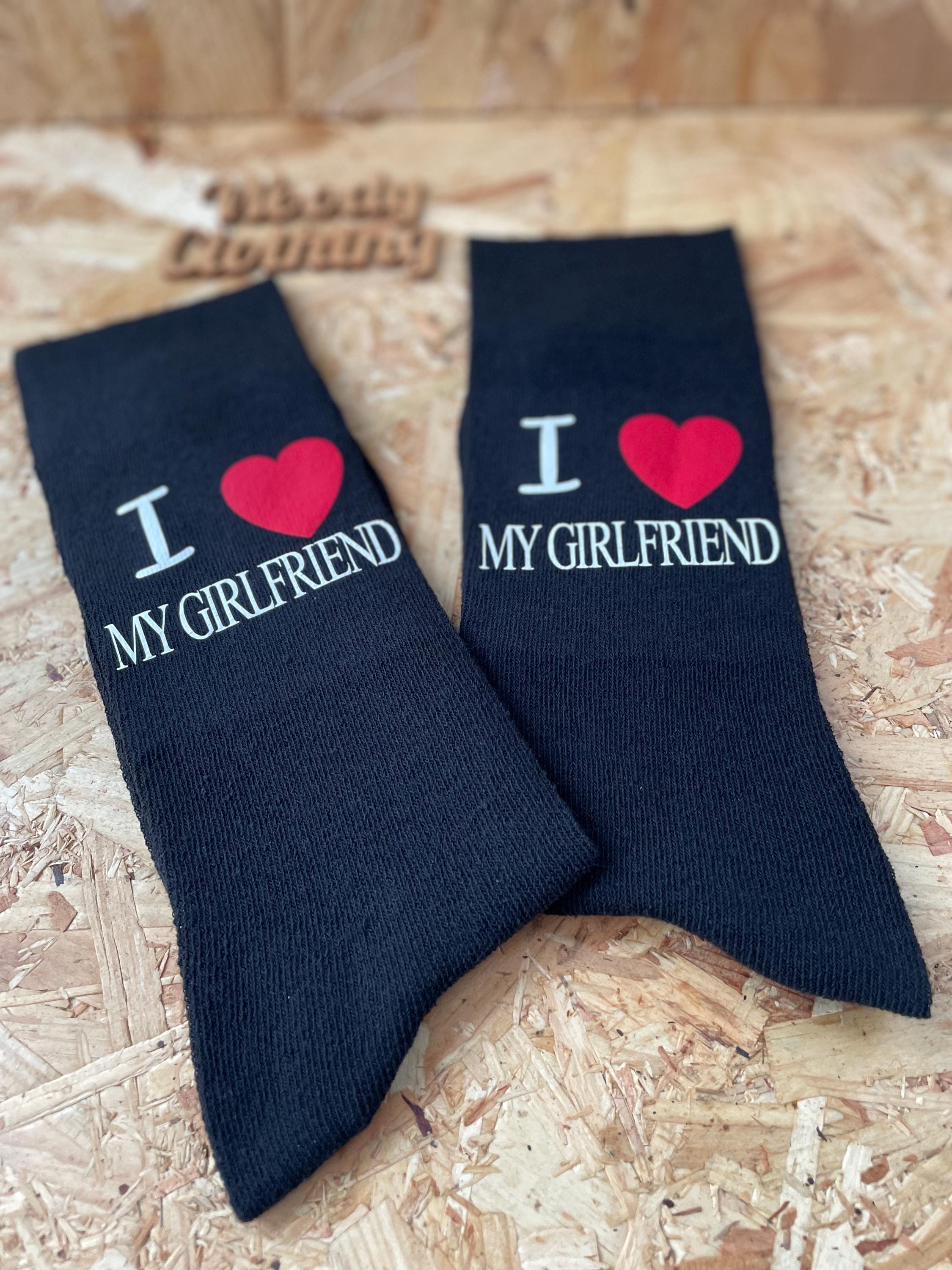 Calzini "I Love My Girlfriend" - Regalo Di San Valentino Per Il Fidanzato - Italia - 12