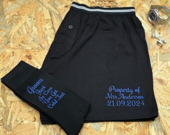 Conjunto de regalo de boxers y calcetines Property of Groom