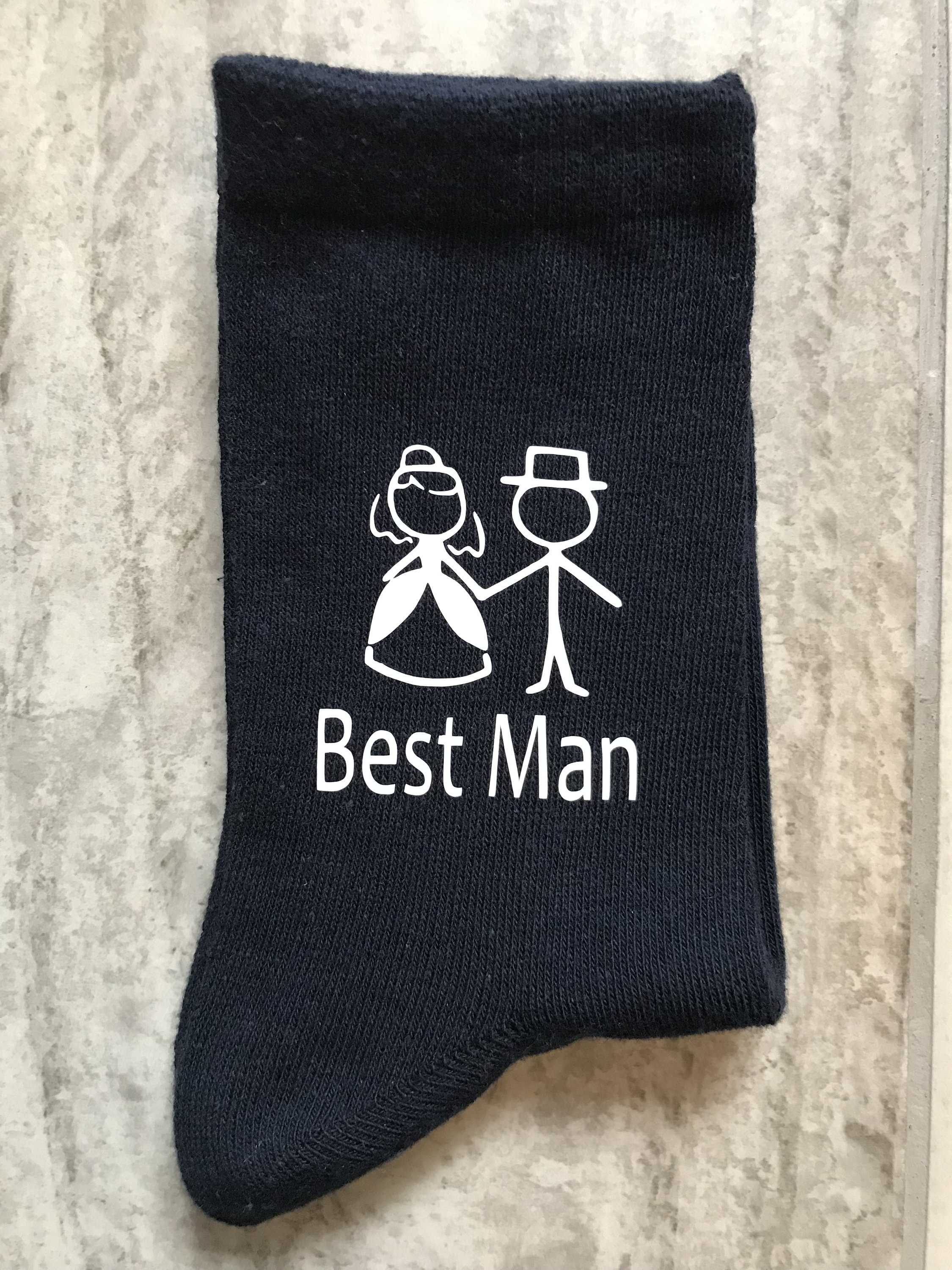 Image of Groom Socks, Groomsmen Socks, Personalised Socks, Groom, Usher Socks, Best Man Socks, Stick People Socks, Wedding Gift, Novelty Couple