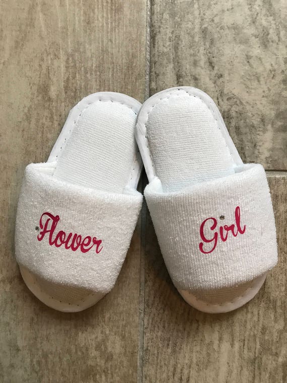 Flower girl slippers bridesmaid 