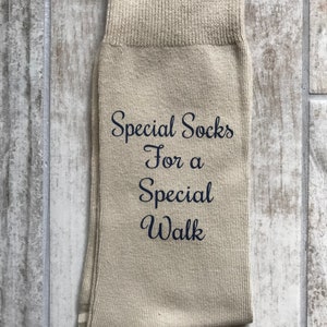 Groom Socks: Beige Wedding Socks for a Special Walk