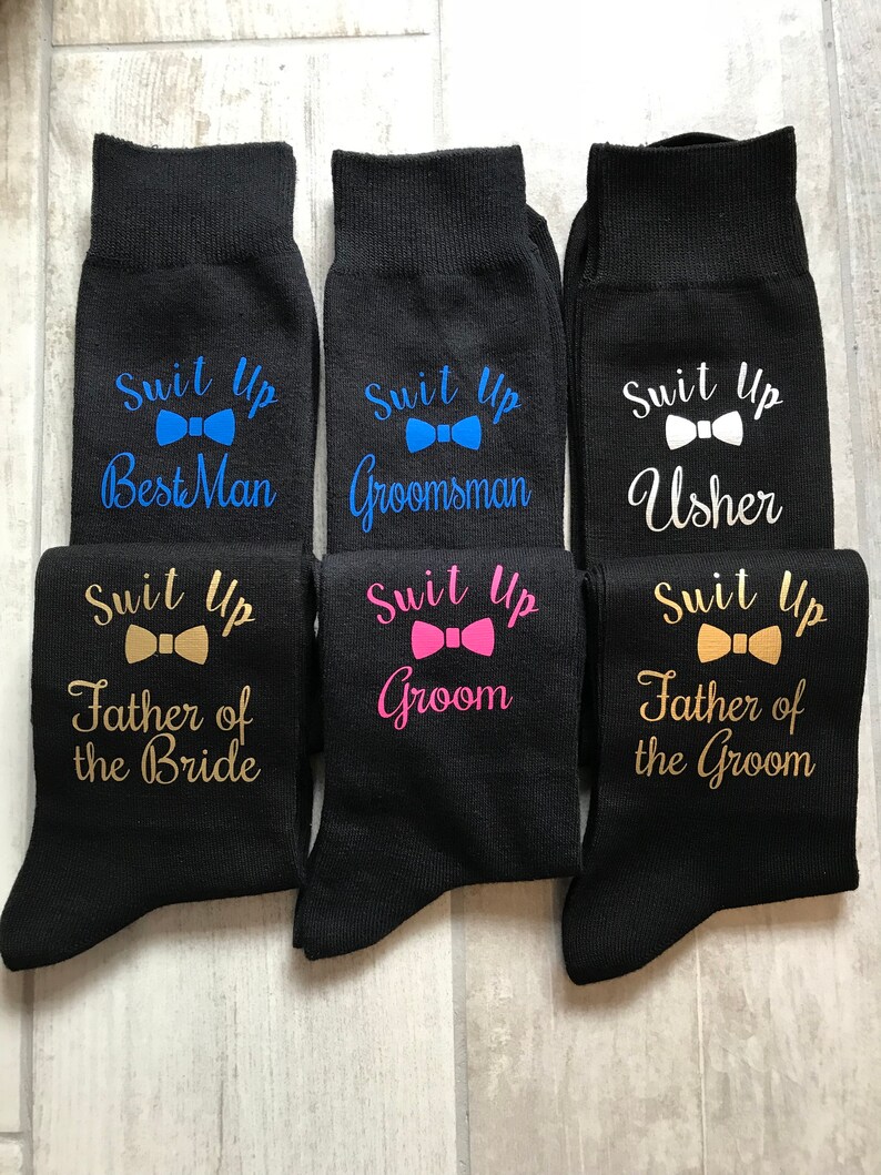 Groom socks groomsmen socks personalised socks groom gift Etsy