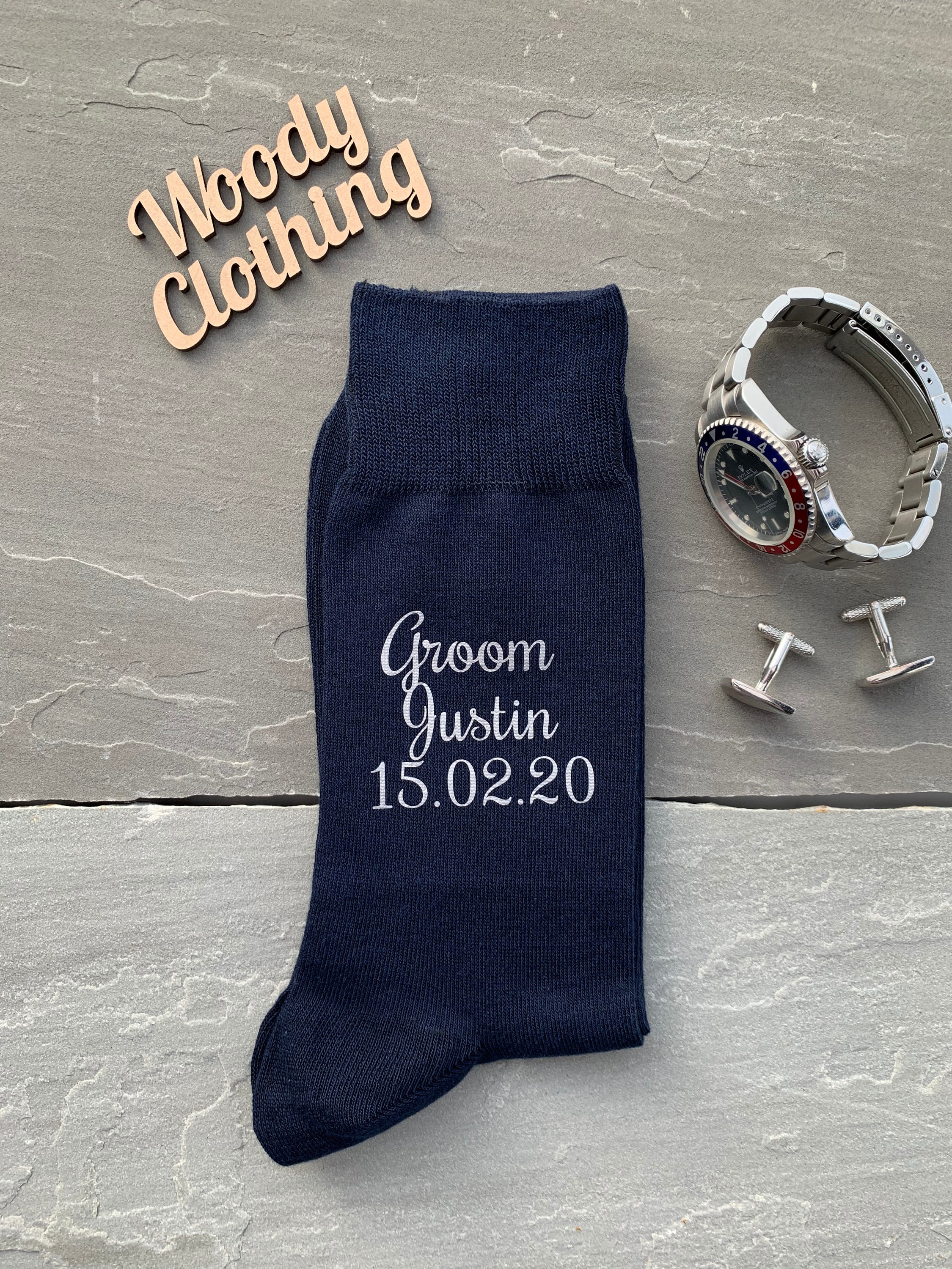 Dark Navy Groom Socks Navy Groomsen Socks Navy Best Man Etsy UK