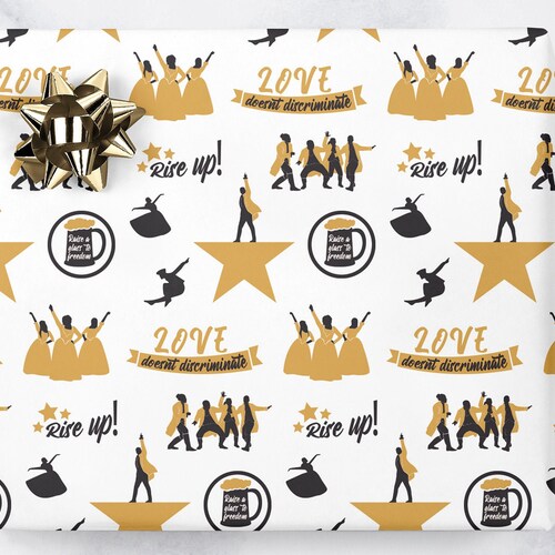 Hamilton Gift Wrapping Paper Musical Theme Birthday Gift Ideas Etsy