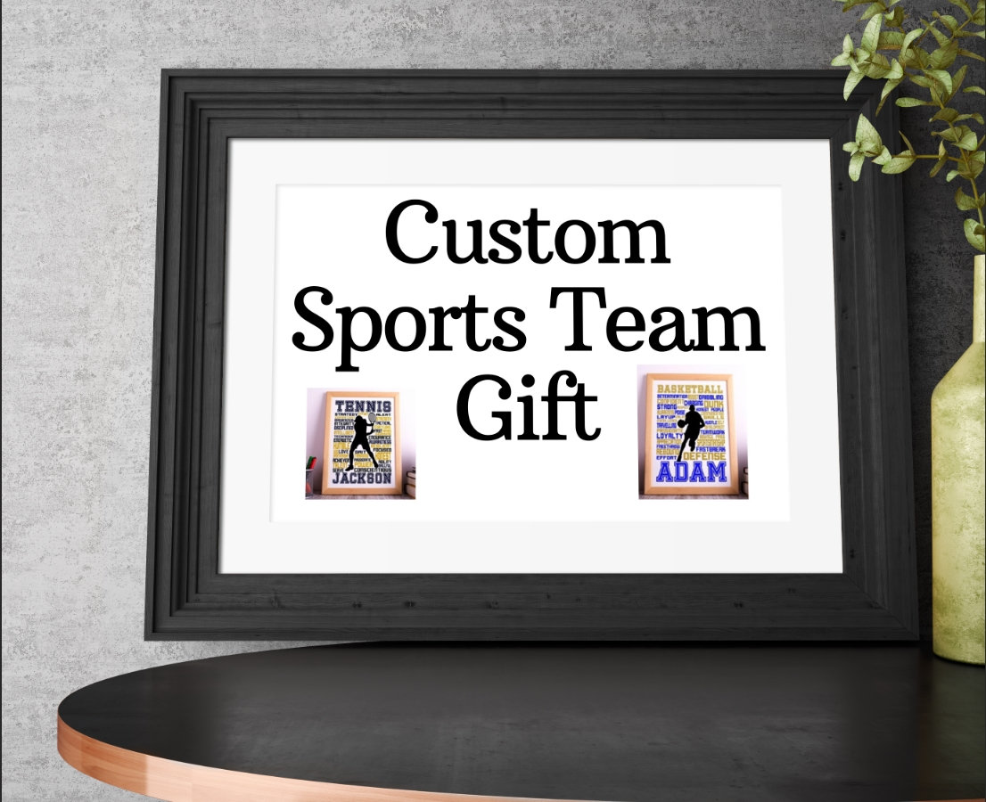 Custom Sports Team Gift Poster for Entire Team Typography Etsy Singapore