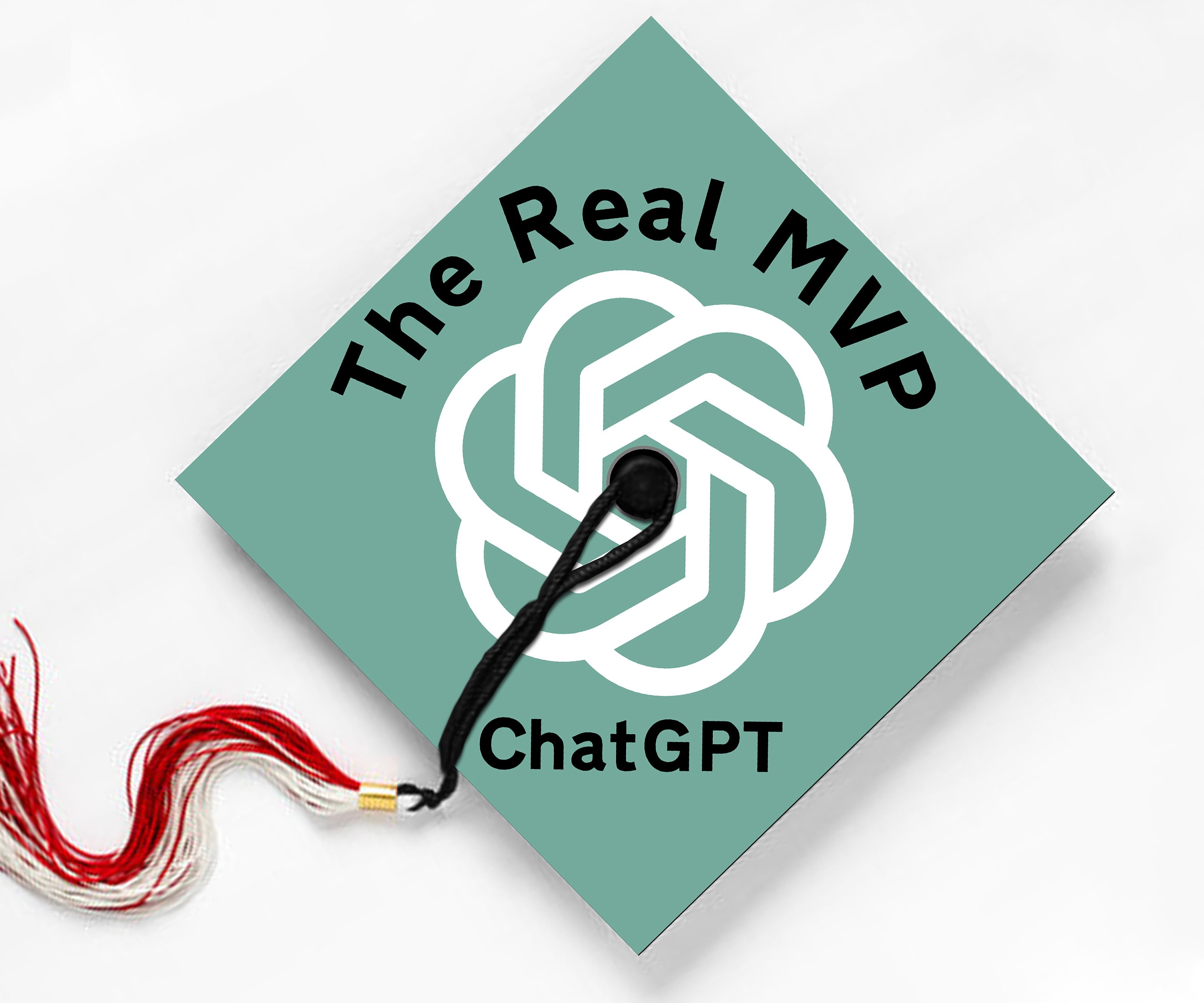chat gpt ノベルティ The Real MVP, Chatgpt, Graduation Cap Topper Sticker, Grad Gift