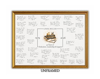 School Principal Retirement Guestbook Alternative, Signature Messages Poster Print, Personalized, Unframed