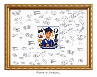 Graduation Custom Personalized Guestbook Poster, Photo with Favorite Things Signature Keepsake, Class of 2026