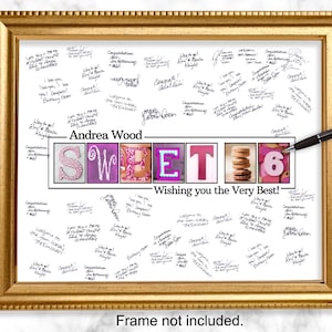 Sweet 16 Party Guestbook Alternative, Sweet Sixteen party decoration