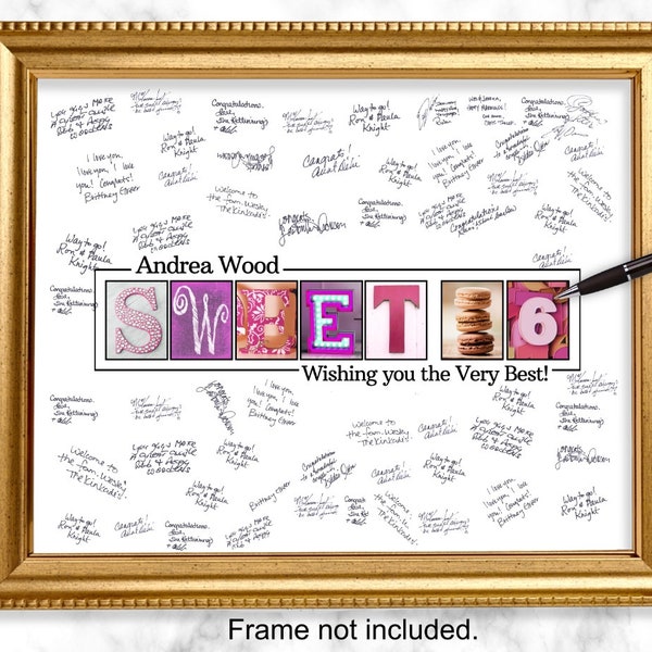 Sweet 16 Party Guestbook Alternative, Sweet Sixteen party decoration