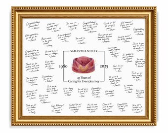 Flight Steward Retirement Guestbook Alternative, Firefighter Retirement Gift, Signature Poster Print, Personalized, Unframed