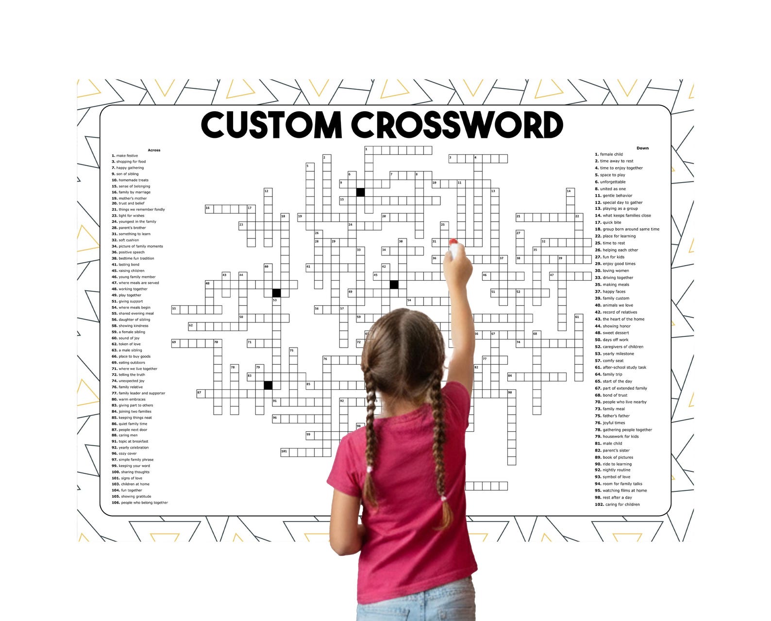 Custom Crosswords Custom Crossword Puzzle, Giant Word Find, Large Scrabble Poster ...