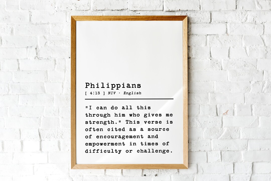 Philippians 4 13 Definition Print Quote Poster Wall Art Etsy philippians-4-13-definition-print-quote-poster-wall-art-etsy