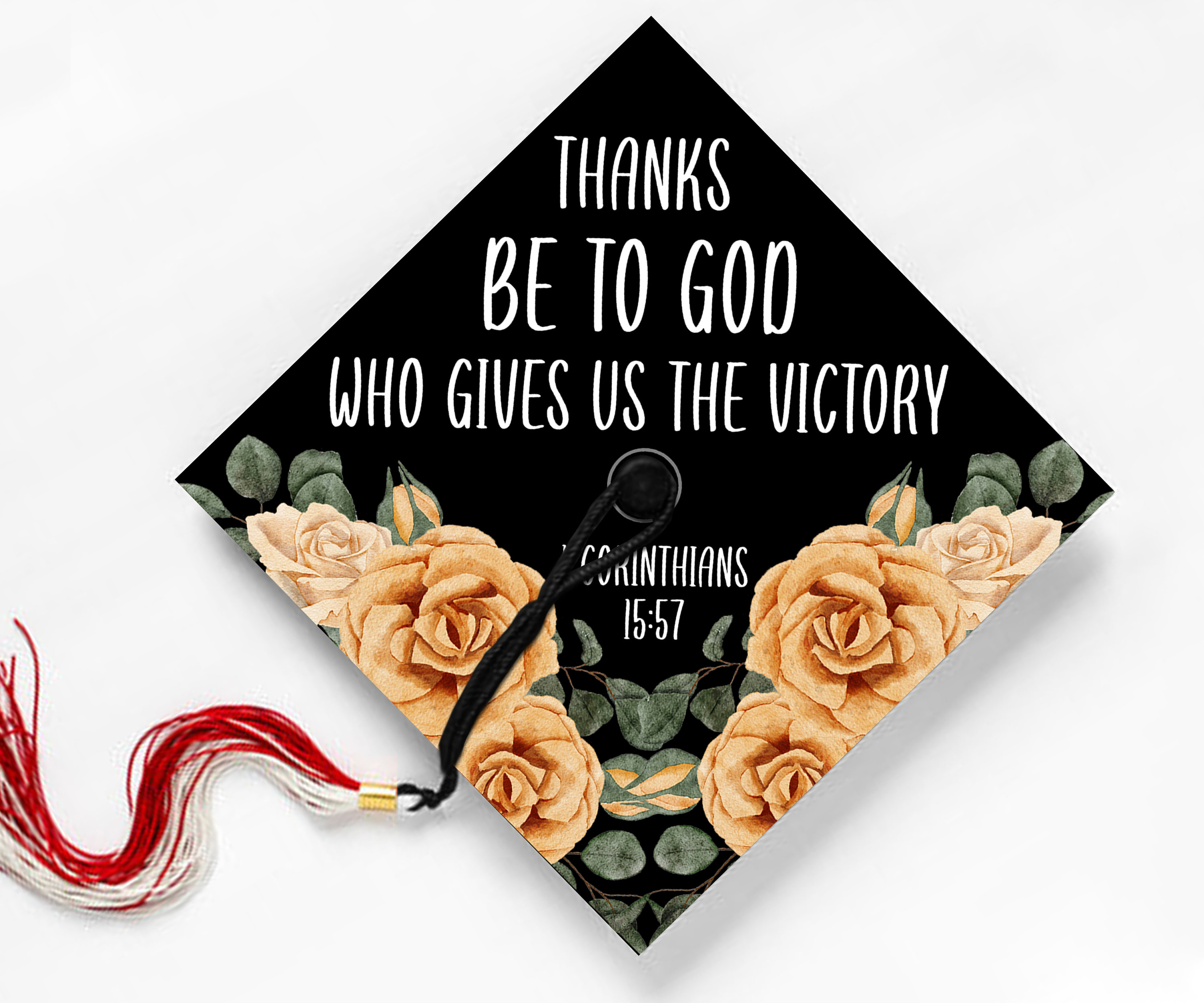 Thanks Be to God Bible Verse Graduation Cap Topper Grad - Etsy