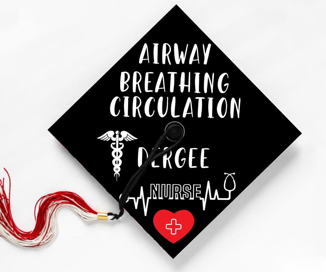 Airway Breathing Circulation Nursing Degree Graduation Cap - Etsy UK