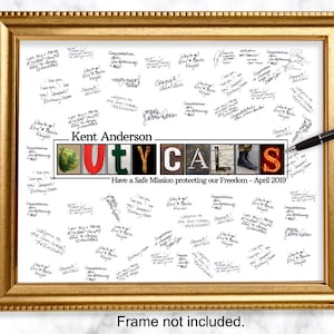 Duty Calls Guestbook Alternative, Military Gift, Deployment Party