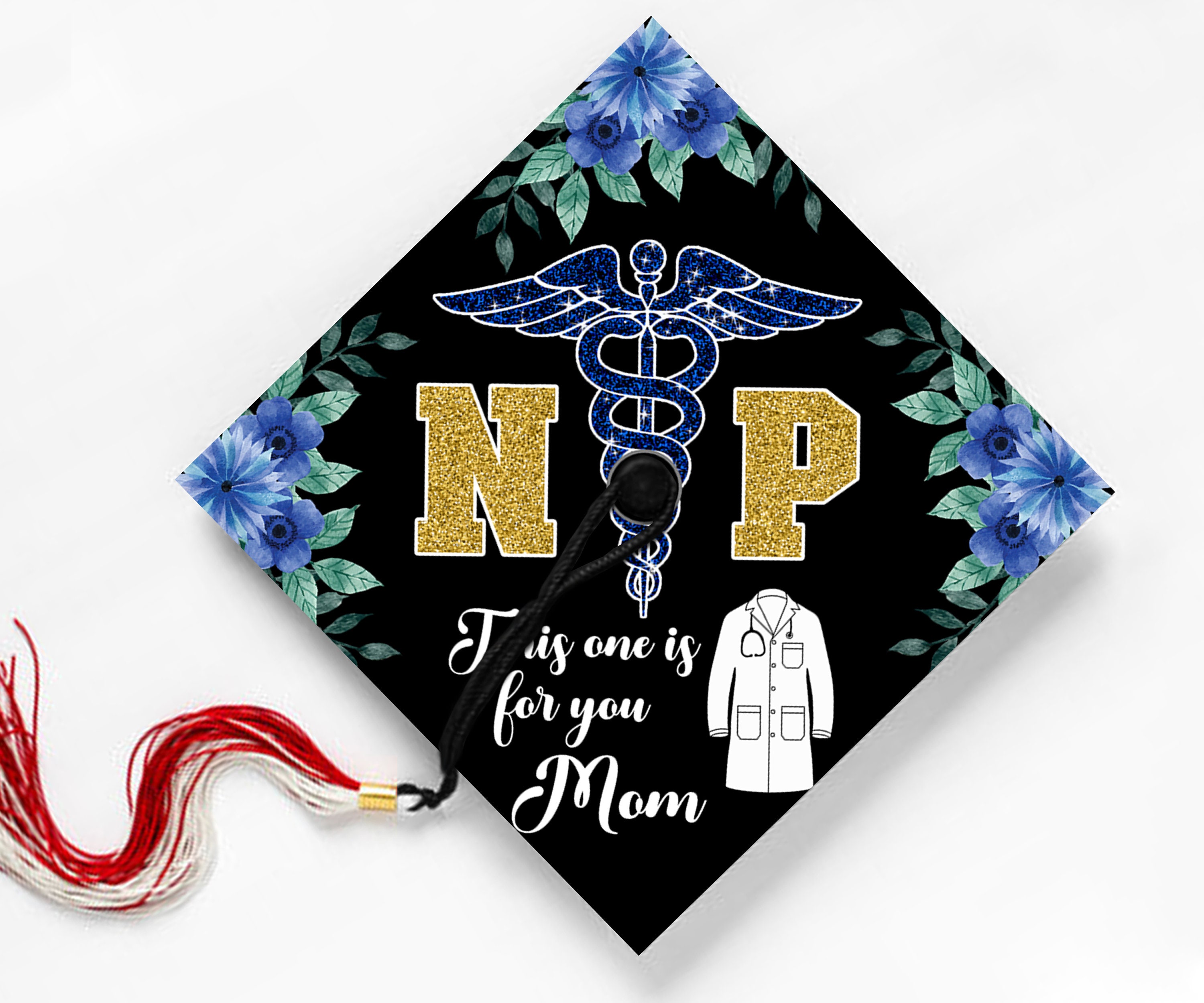 Nurse Practitioner Graduation Cap Topper Sticker: Gift for Mom