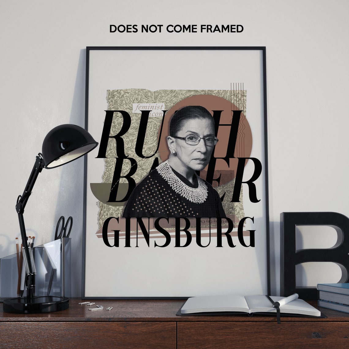 ruth-bader-ruth-bader-ginsburg-wall-art-revolutionary-ruth-etsy