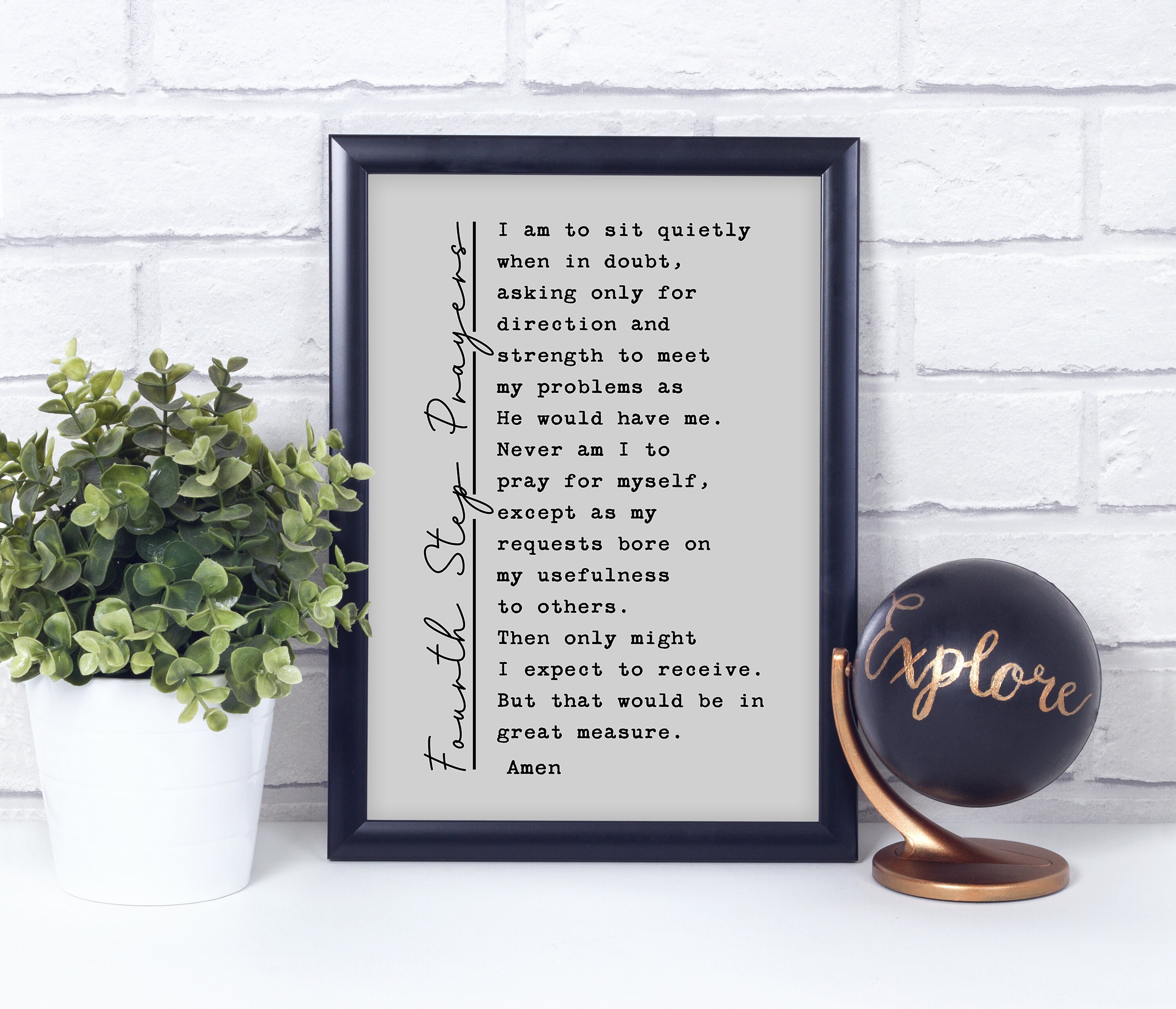 Fourth Step Prayer Religious Poster Office Wall Art Décor - Etsy UK