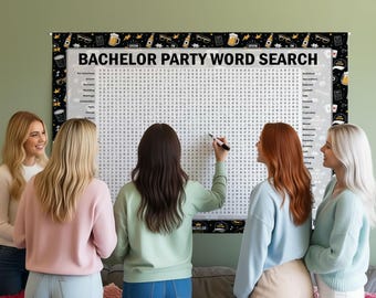 Bachelor Party Word Search Game, Word Find, Crossword Poster Puzzle, Gathering Activity, Multiple Sizes