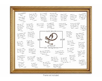 Medical Doctor, Retirement Guestbook Alternative, Retirement Gift, Signature Poster Print, Personalized, Unframed
