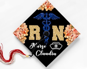 Personalized RN Graduation Cap Topper Sticker: Nursing Graduate Gift