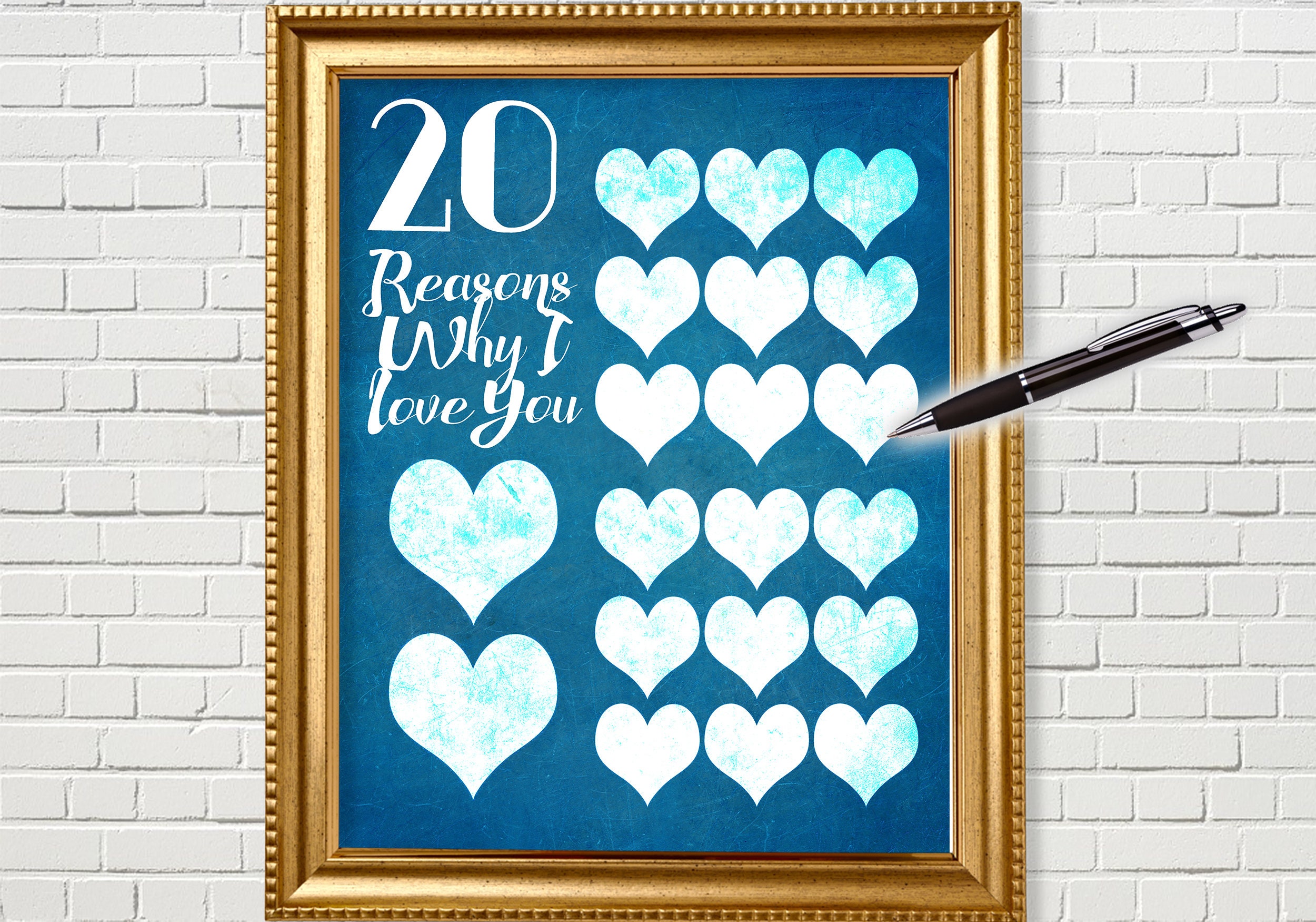 20 Reasons Why I Love You Present Gift for Him Gift for Etsy
