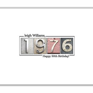 50th Birthday Guestbook Poster, Year 1976 Signature Keepsake, 2026 Update image 4