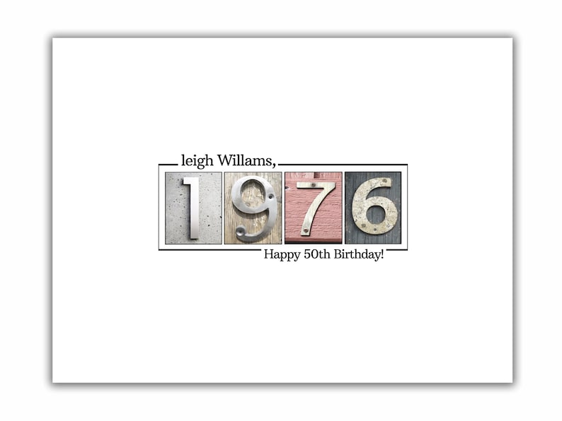 50th Birthday Guestbook Poster, Year 1976 Signature Keepsake, 2026 Update image 4