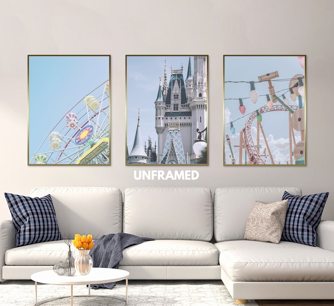 Theme Park Wall Art Amusement Park Wall Decor Theme Park Etsy