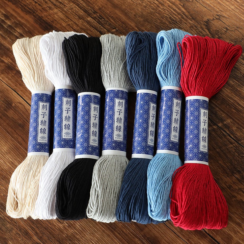 SavourCraft丨Sashiko thread Embroidery Cotton Thread 100m 5 Etsy