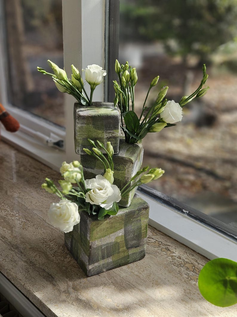 Antieke Art Nouveau Vazen | Set van 2 Jugendstil Bloemenvazen | Florale