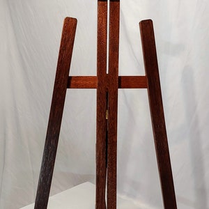 Easel: Solid mahogany tabletop display handcrafted