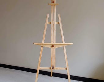 Easel: Pine floor standing artist handcrafted