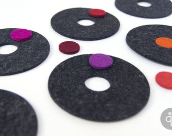 quadu felt coasters set of 6