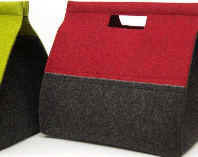 XXL-Filzkorb, großer Wollkorb mit Magnetverschluss