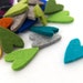 Quadu 25 colorful felt hearts